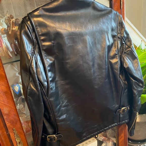 Schott NYC Classic Horsehide Black Racer Motorcycle Leather Jacket - Picture 10 of 16